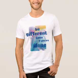 Camiseta masculina de arte abstrata com citação in