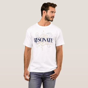 Camiseta masculina de arte abstrata de linha Reson
