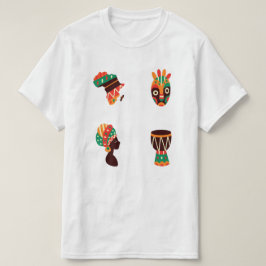 Camiseta masculina de arte africana