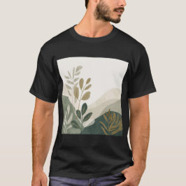 Camiseta masculina de arte da natureza minimalista