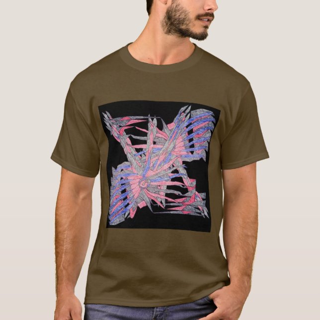 Camiseta Masculina de Arte Geométrica Abstrata Mod (Frente)