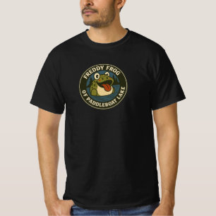 Camiseta masculina de camiseta de rã em Paddleboat