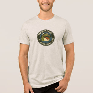 Camiseta masculina de camiseta de sapo em barco de