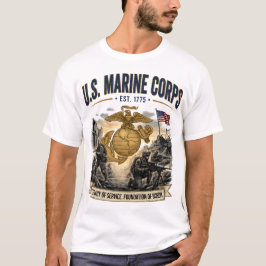 Camiseta masculina de combate do Corpo de Fuzileir