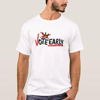 Camiseta masculina de cor clara sem reis votam ced