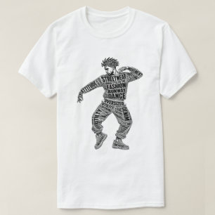 Camiseta masculina de dança streetwear