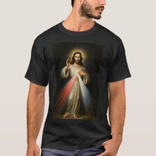Camiseta masculina de Jesus da Divina Misericórdia
