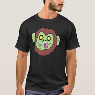 Camiseta masculina de macaco zumbi