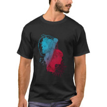 Camiseta masculina de manga curta preta Sam Winche