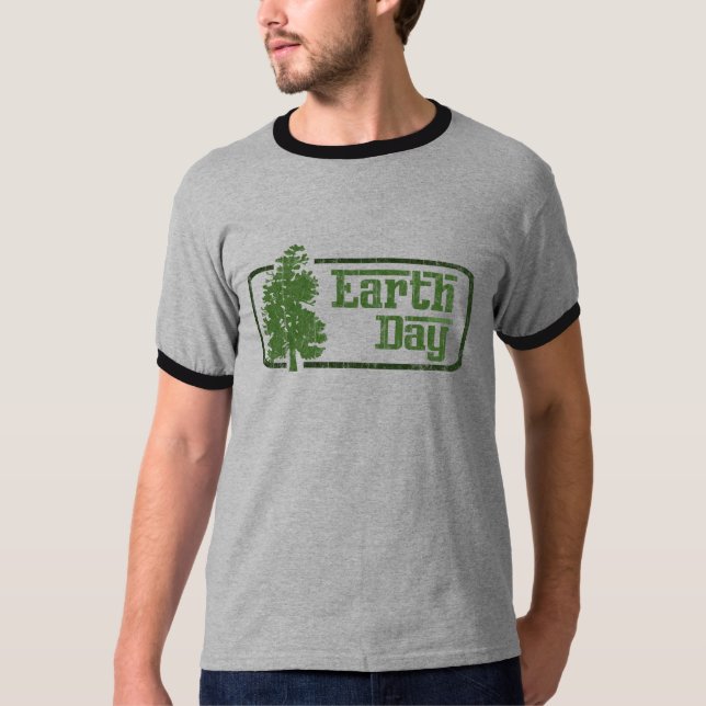 Camiseta Masculina de Manga Longa Dia da Terra (Frente)