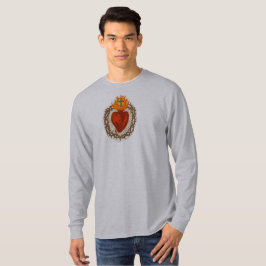 Camiseta masculina de manga longa Sagrado Coração 