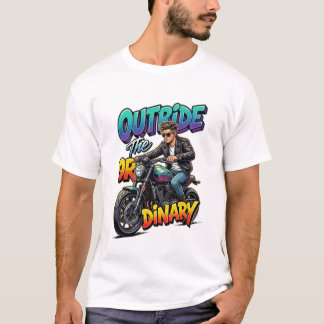 Camiseta masculina de motocicleta fora do comum