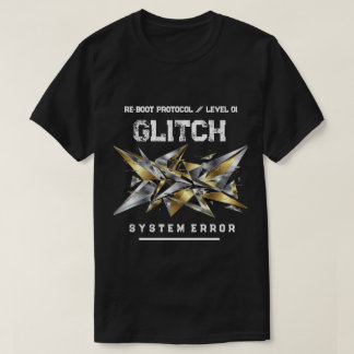 Camiseta masculina de ouro metálico e cromo com ar