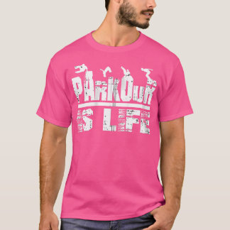 Camiseta Masculina de Parkour para Homens e Crianç