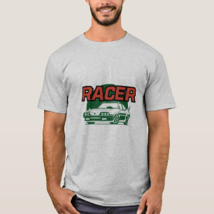 camiseta masculina de piloto de carro