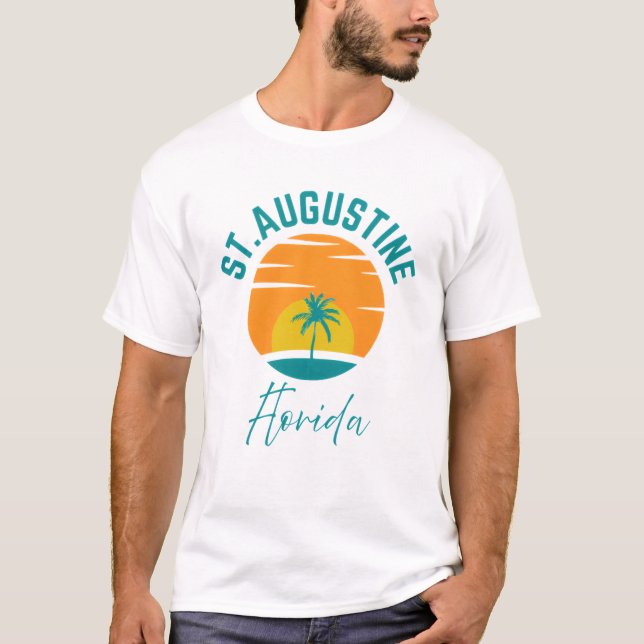 Camiseta masculina de St. Augustine Beach Florida (Frente)