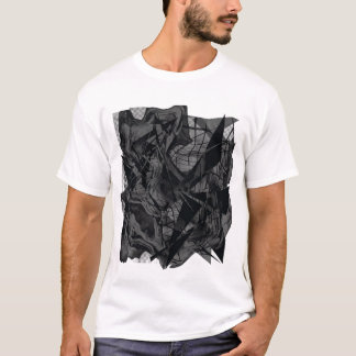 Camiseta Masculina de Streetwear Moderno Abstrato