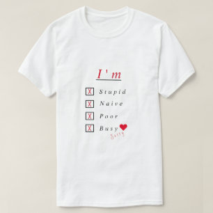 Camiseta Masculina de Texto Atraente