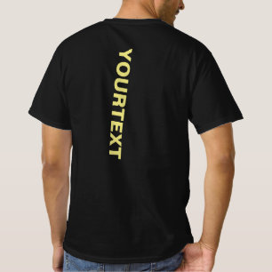 Camiseta Masculina de Texto Grande Fonte Impressão