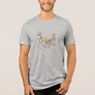 Camiseta masculina de trenó de rena