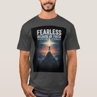 Camiseta Masculina Destemido Por Causa Da Fé Crist