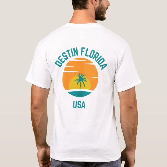 Camiseta Masculina Destin Beach Flórida (Verso)