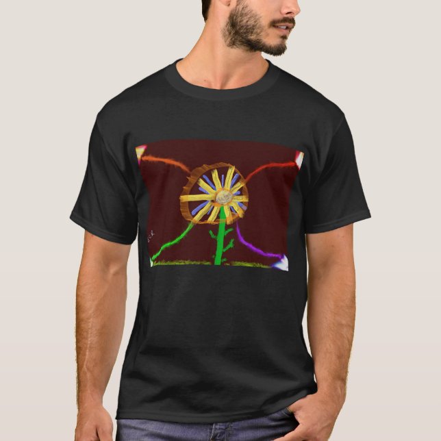 Camiseta masculina Digital Sunflower (Frente)