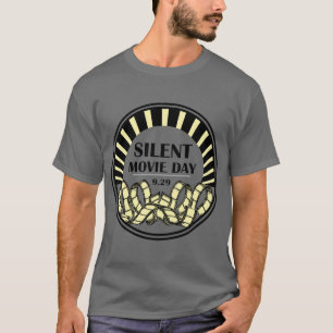 Camiseta masculina do Dia do Filme Silencioso