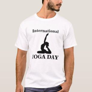 Camiseta masculina do Dia Internacional do Yoga