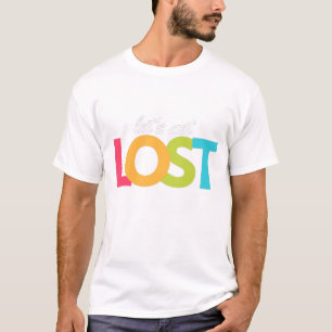 camiseta masculina elegante citação perdida cor ar