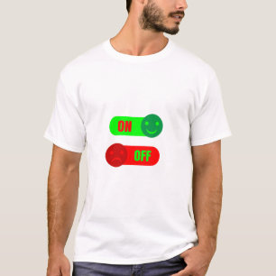 Camiseta Masculina Emoji Humor Ligado Desligado