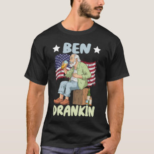 Camiseta masculina engraçada Ben Drankin 4 de julh