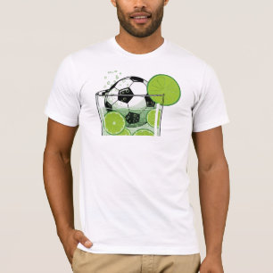 Camiseta masculina engraçada com estampa de bebida