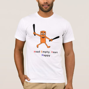 Camiseta Masculina Engraçada Gráfica 'Cabeça Vazia