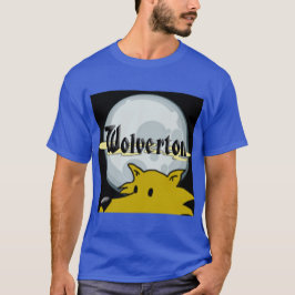 Camiseta masculina escura com logotipo da Wolverto