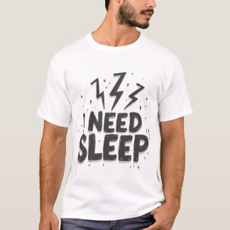 Camiseta Masculina Estampada Eu Preciso Dormir