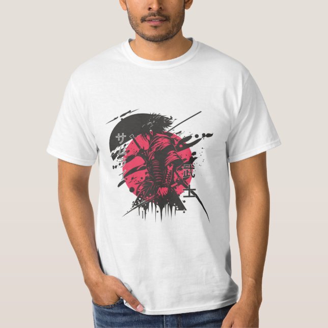 Camiseta masculina estilo anime japonês (Frente)