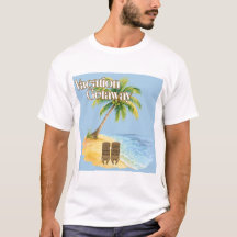 Camiseta Masculina Férias Fuga Praia Tropical