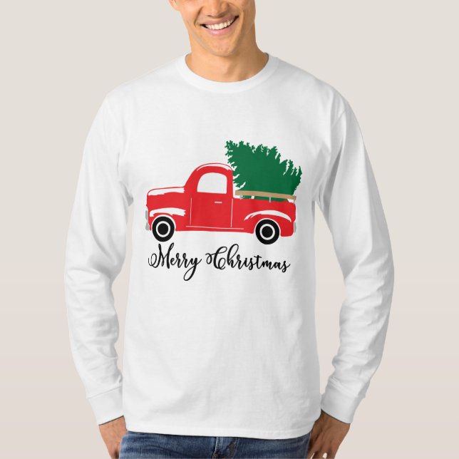 Camiseta masculina Festiva para caminhões (Frente)