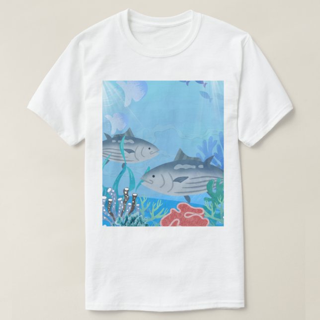Camiseta masculina fich oceano (Frente do Design)