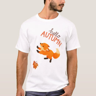 Camiseta Masculina Folhas de Outono Olá Outono Fof