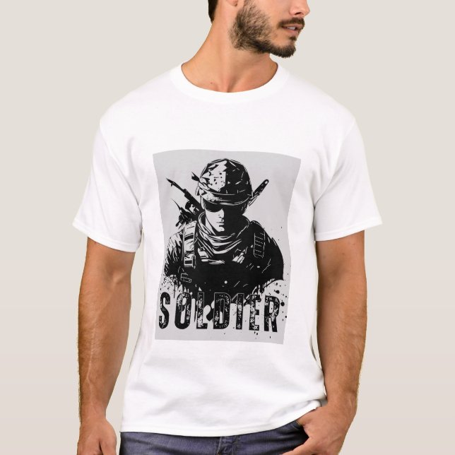 Camiseta masculina fresca e casual (Frente)