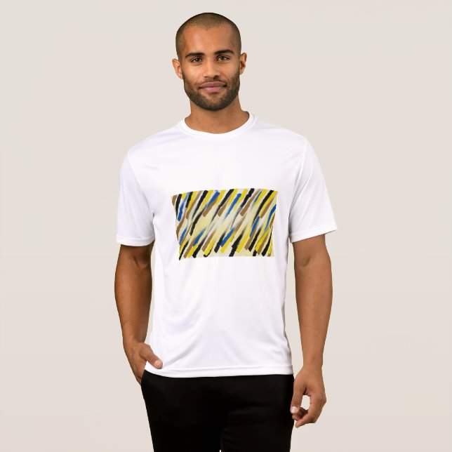 Camiseta masculina funky de arte abstrata (Frente Completa)