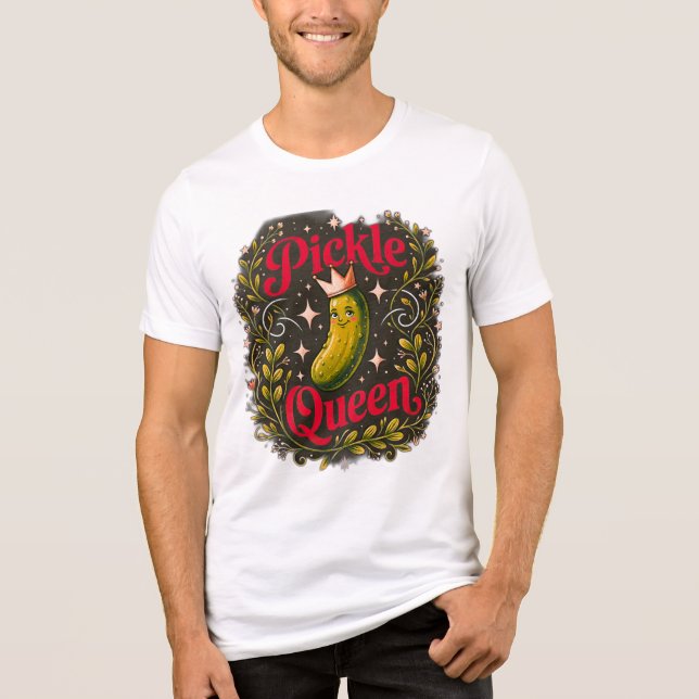 Camiseta Masculina Funny Pickle Queen - Comida Exc (Frente)