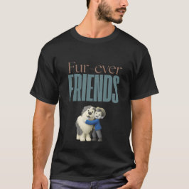 Camiseta masculina Fur‑ever Friends