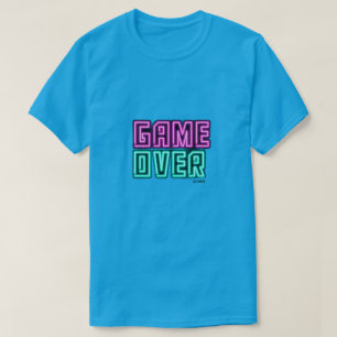 Camiseta masculina Game Over Neon Gamer