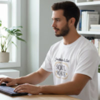 Camiseta Masculina Gráfica com Encontro do Espírit