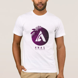 Camiseta Masculina Gráfica com Logo ANAS Roxo Mode