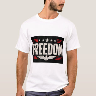 Camiseta Masculina Gráfica de Liberdade Patriótica
