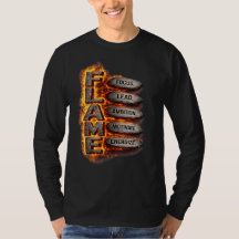 Camiseta masculina gráfica de motivação FLAME